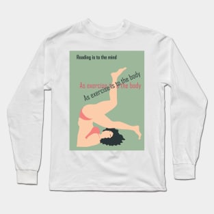 motivational quote and woman  illustration Long Sleeve T-Shirt